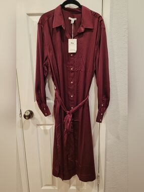 Free Assembly | Dresses | Free Assembly Womens Belted Utility Dress With  Short Sleeves Sizes M | Poshmark
